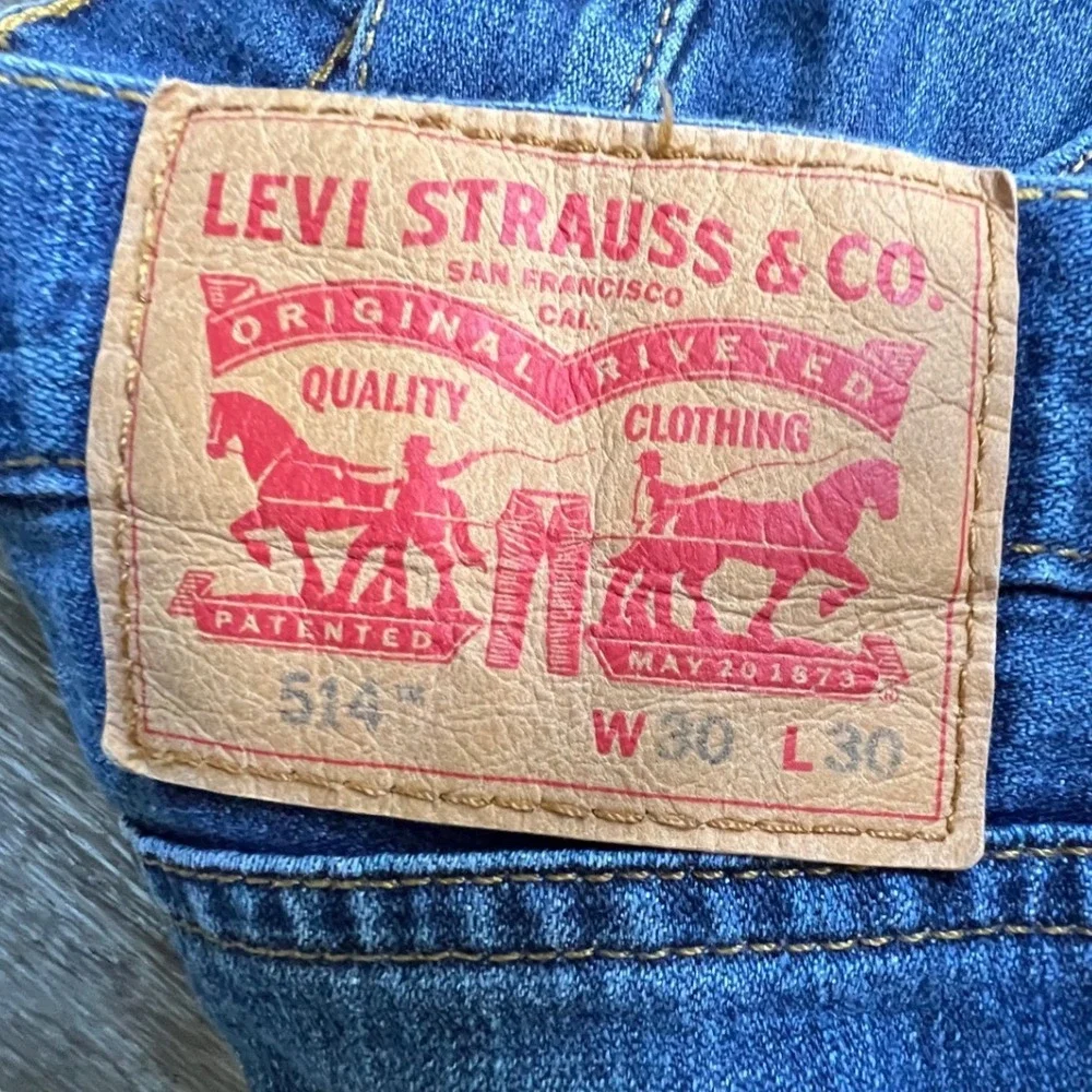 Levis 514 Straight Fit Jeans Mens 30x30 Blue Medium Wash Denim Pants